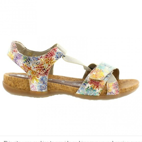 Remonte Sandal Slingback Colourful Elastic Strap Sandals 8.5 - Picture 13 of 14